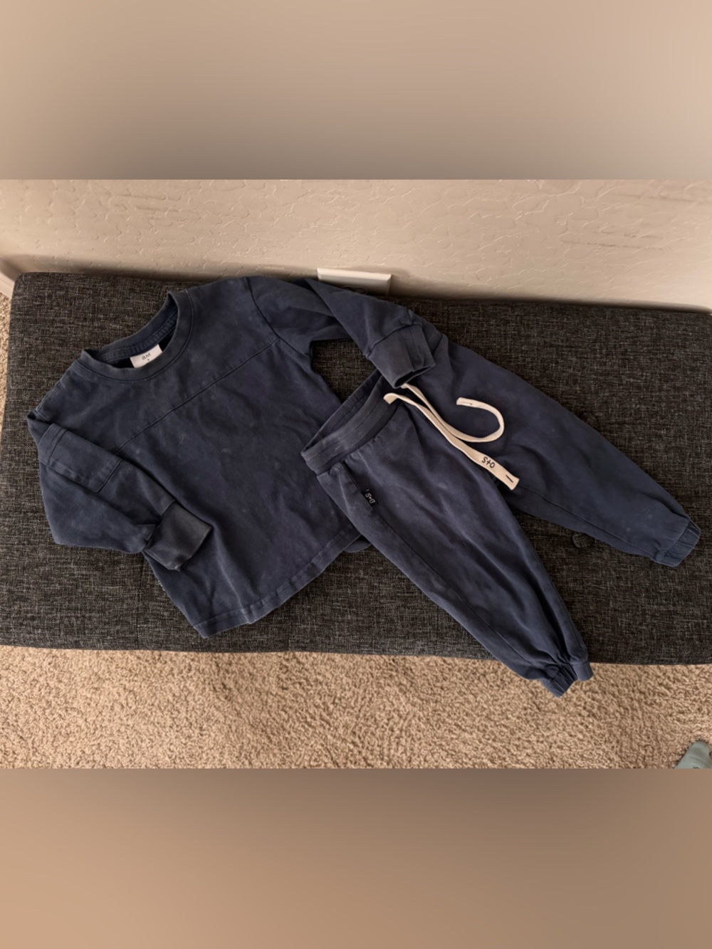 Kids Navy Matching Sweatshirt & Jogger Set